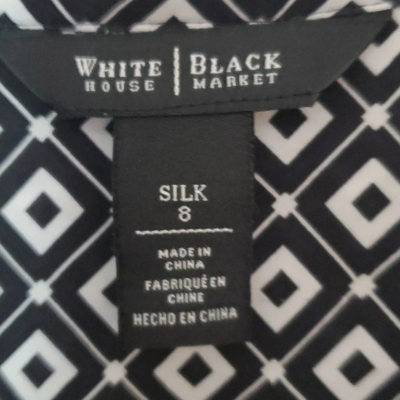 White House Black Market 100% Silk with a Two Option Sleeve Up or Down - Picture 3 of 13